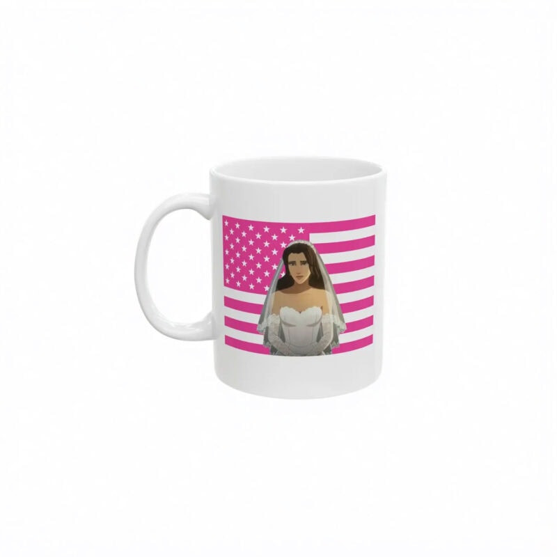 Blonde Blazer Wedding Dress Pink Flag Mug – Blonde Blazer Mug