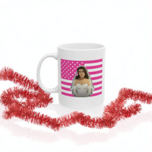 Blonde Blazer Wedding Dress Pink Flag Mug – Blonde Blazer Mug