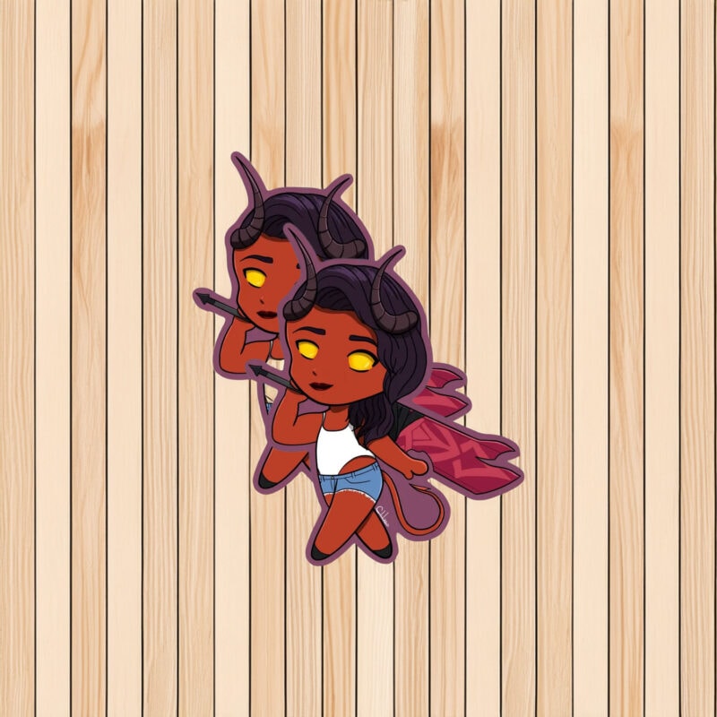 Crimson Demoness Dispatch Game Chibi Sticker