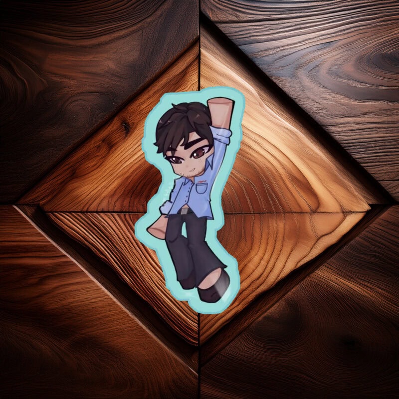 Dispatch Couple Epoxy Acrylic Keychain Mecha Man Robert Robertson