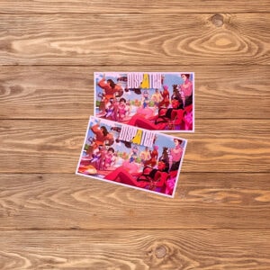 Dispatch Crew Beach Scene Sticker