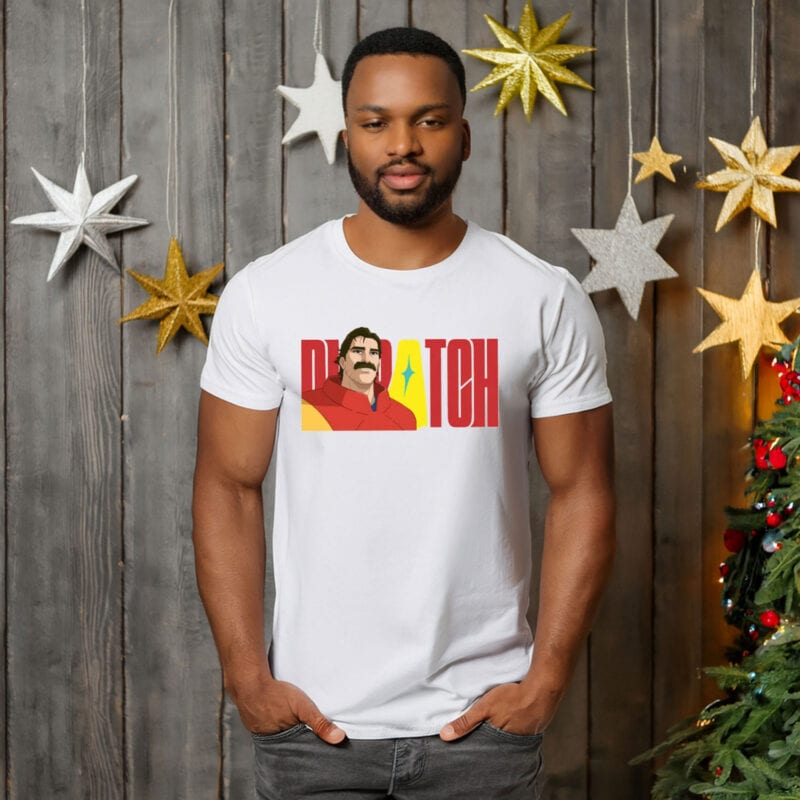 Dispatch Red Jacket Mustache Hero Tee