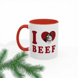 I Love Beef Accent Coffee Mug – Beef Dog Dispatch Mug