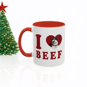 I Love Beef Accent Coffee Mug – Beef Dog Dispatch Mug