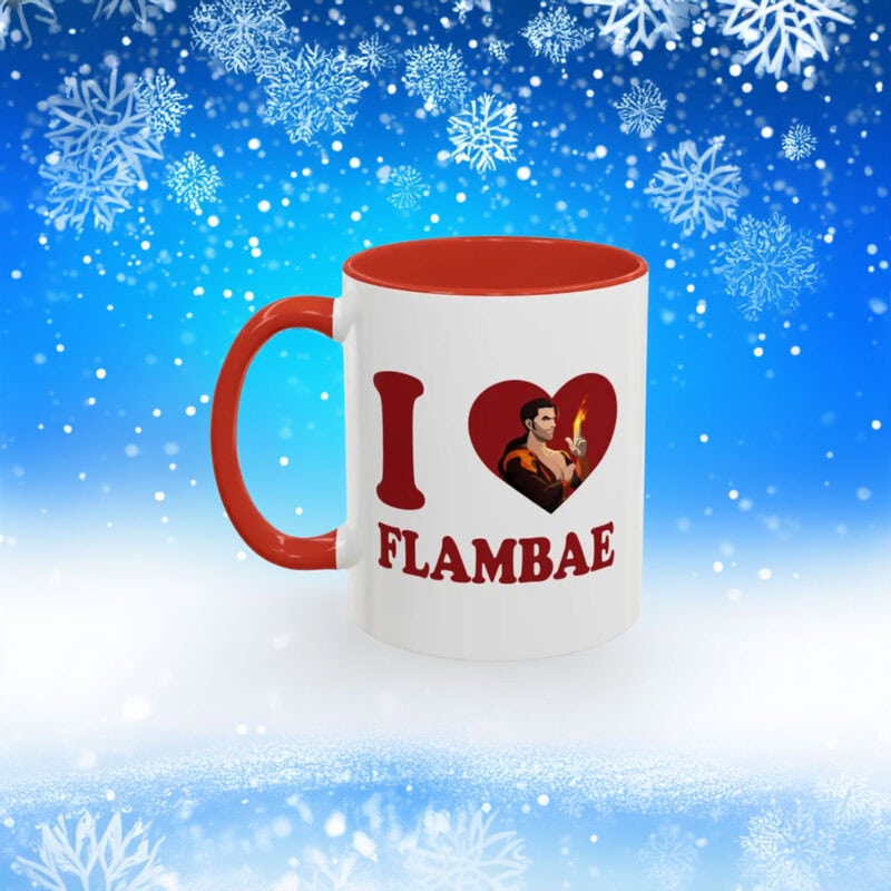 I Love Flambea Accent Coffee Mug – Flambea Dispatch Mug