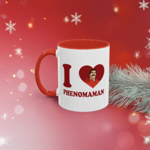 I Love Phenomaman Accent Coffee Mug – Phenomaman Dispatch Mug