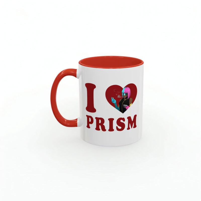 I Love Prism Accent Coffee Mug – Prism Dispatch Mug