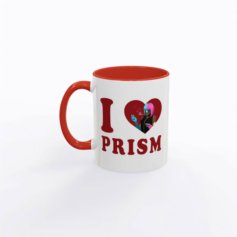 I Love Prism Accent Coffee Mug – Prism Dispatch Mug