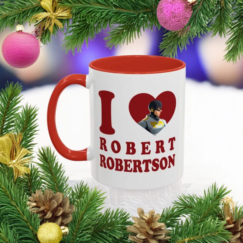 I Love Robert Robertson Accent Coffee Mug– Robert Robertson Mecha Man Dispatch Mug