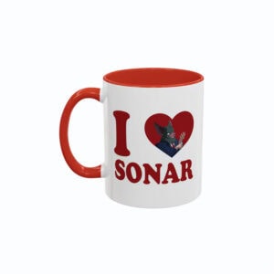 I Love Sonar Accent Coffee Mug – Sonar Dispatch Mug