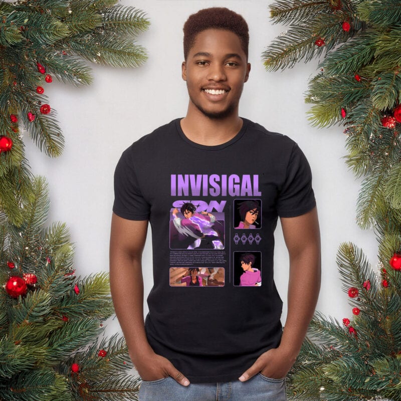 Invisigal Anime Graphic Tee – Trendy K-Pop Fan Shirt