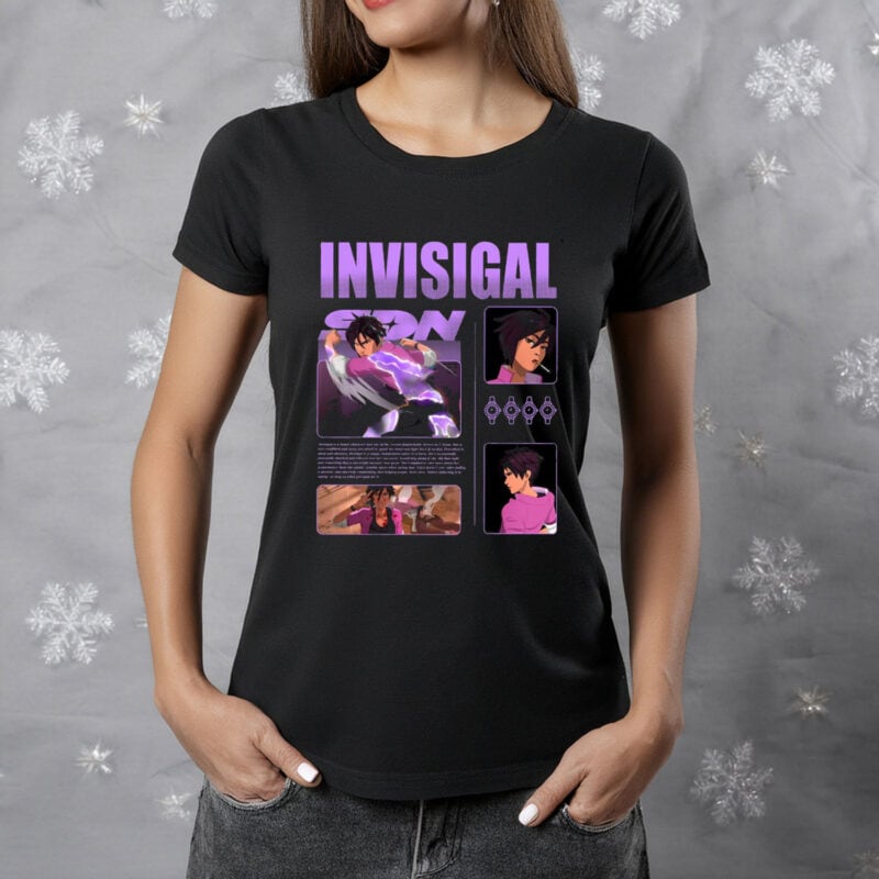 Invisigal Anime Graphic Tee – Trendy K-Pop Fan Shirt