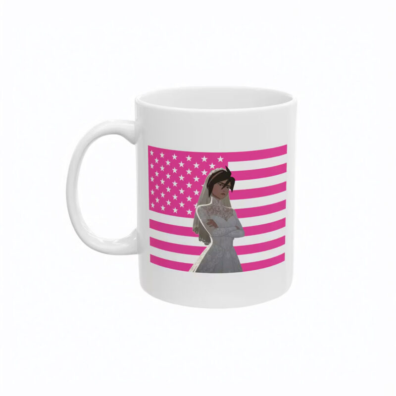 Invisigal Wedding Dress Pink Flag Mug – Invisigal Mug