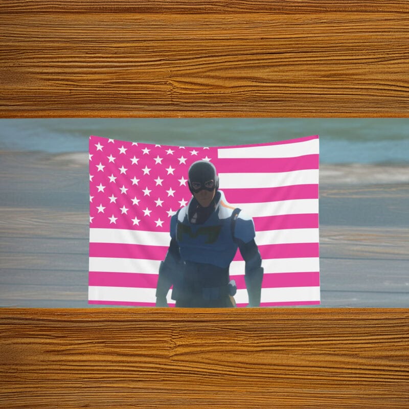 Mecha Man Dispatch Pink Flag