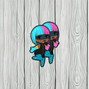 Neon Beat Runner Dispatch Game Chibi Sticker