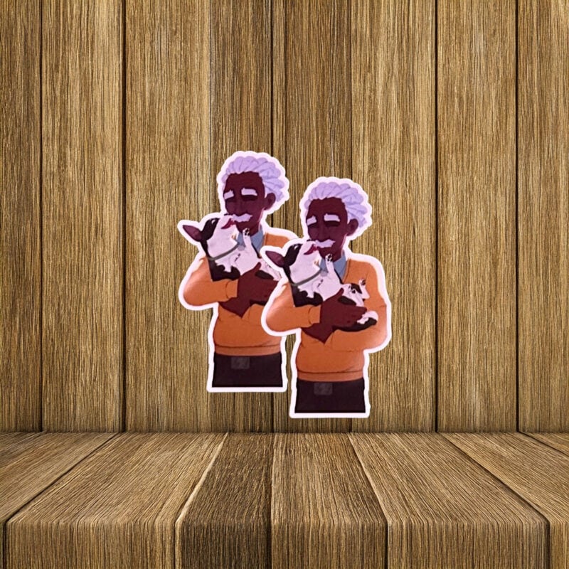 Professor Holding SDN Dog Sticker