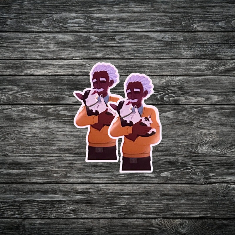 Professor Holding SDN Dog Sticker