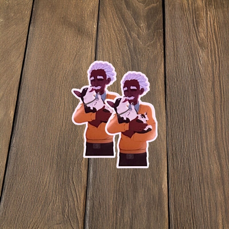 Professor Holding SDN Dog Sticker