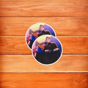 SDN Couple Sitting Scene Round Sticker