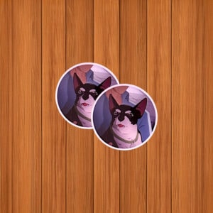 SDN Dog Portrait Circle Sticker