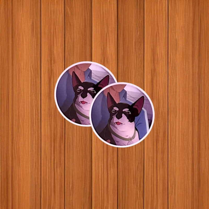 SDN Dog Portrait Circle Sticker