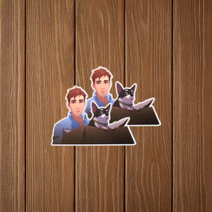 SDN Hero & Dog at Console Sticker