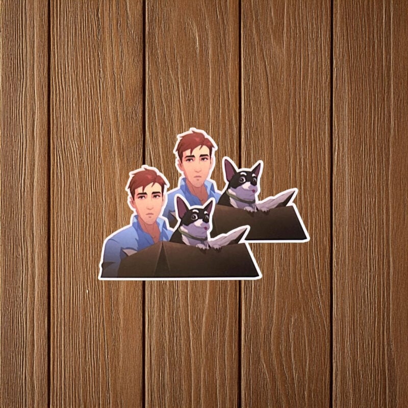 SDN Hero & Dog at Console Sticker