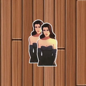 SDN Lady in Black Dress Sticker