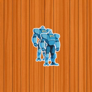 SDN Mech Suit Blue Armor Sticker