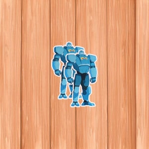SDN Mech Suit Blue Armor Sticker