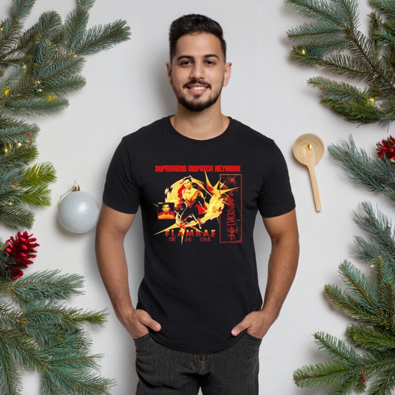 Superhero Dispatch Network Flambae Fire and Flame Shirt