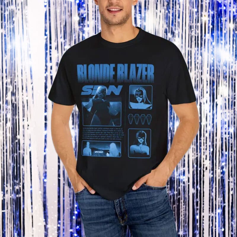Superhero Dispatch – Blonde Blazer Graphic Tee