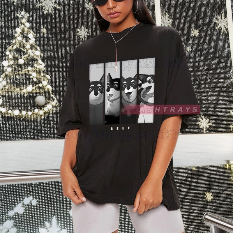 Vintage Black and White Beef Dog T-Shirt