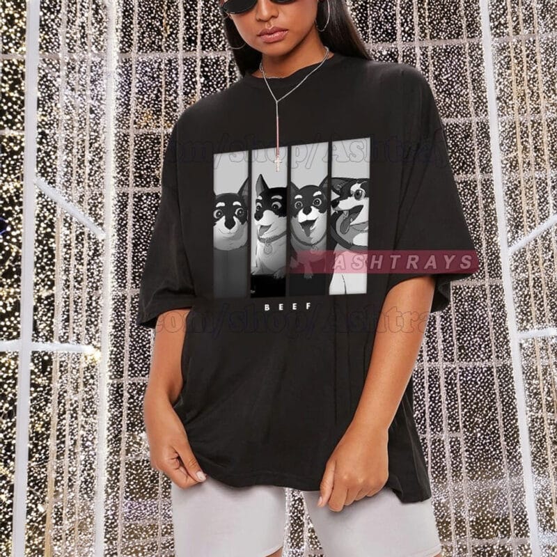 Vintage Black and White Beef Dog T-Shirt