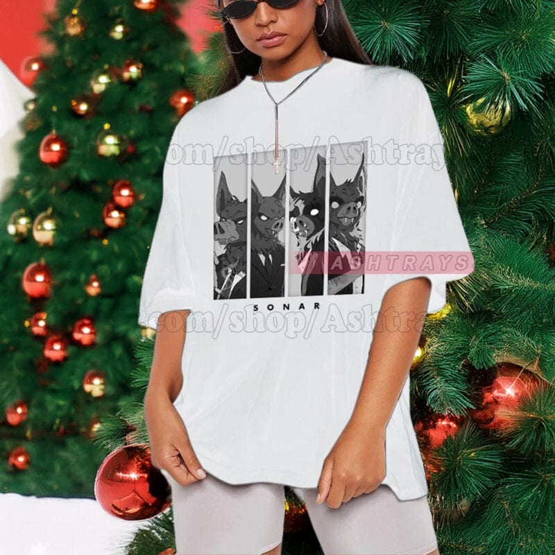 Vintage Black and White Sonar T-Shirt