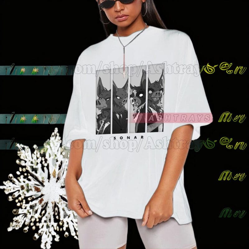 Vintage Black and White Sonar T-Shirt