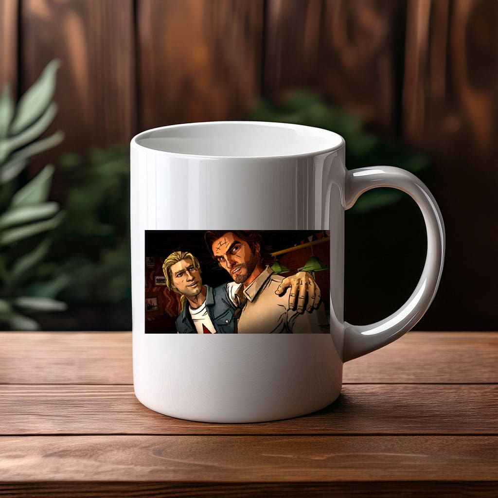 Brothers in Crime Gritty Narrative Illustration Mug