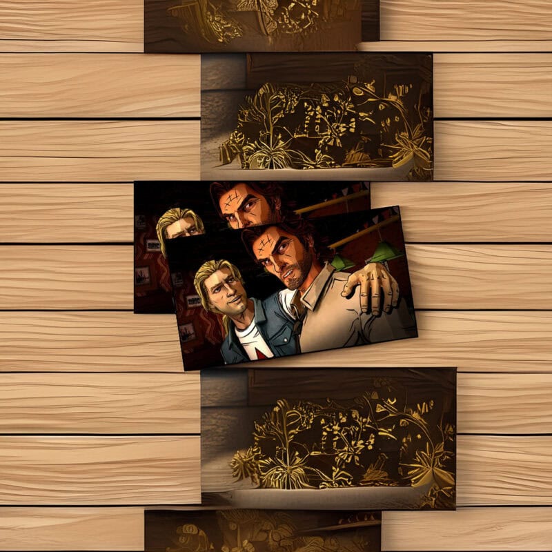 Brothers in Crime Gritty Narrative Illustration Sticker