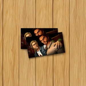 Brothers in Crime Gritty Narrative Illustration Sticker