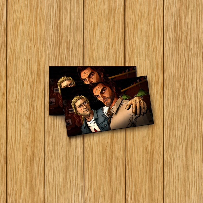 Brothers in Crime Gritty Narrative Illustration Sticker