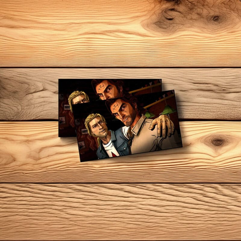 Brothers in Crime Gritty Narrative Illustration Sticker