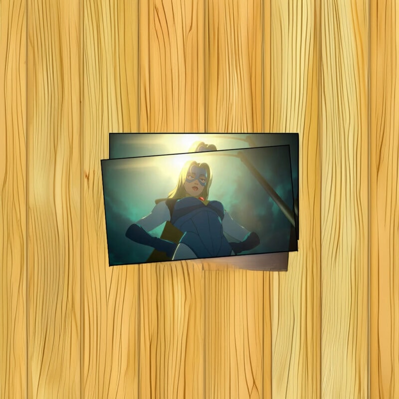 Confident Masked Superhero Power Pose Sticker