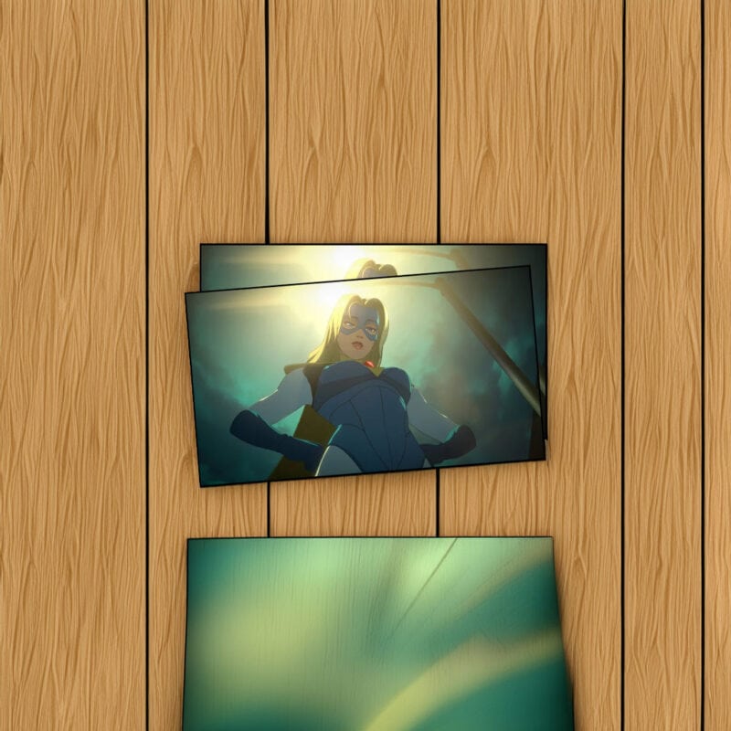 Confident Masked Superhero Power Pose Sticker