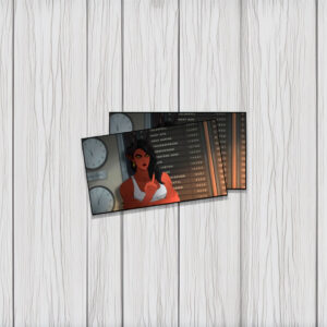 Confident Woman Time Zone Control Room Sticker