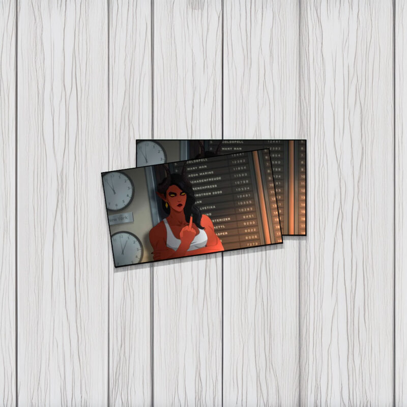 Confident Woman Time Zone Control Room Sticker