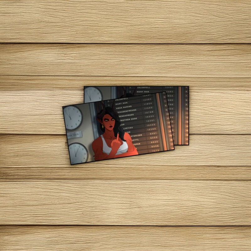 Confident Woman Time Zone Control Room Sticker