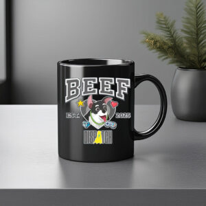 Cute Husky Mascot Ceramic Coffee Cup EST 2025 – Beef Dispatch Mug