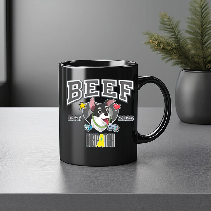 Cute Husky Mascot Ceramic Coffee Cup EST 2025 – Beef Dispatch Mug