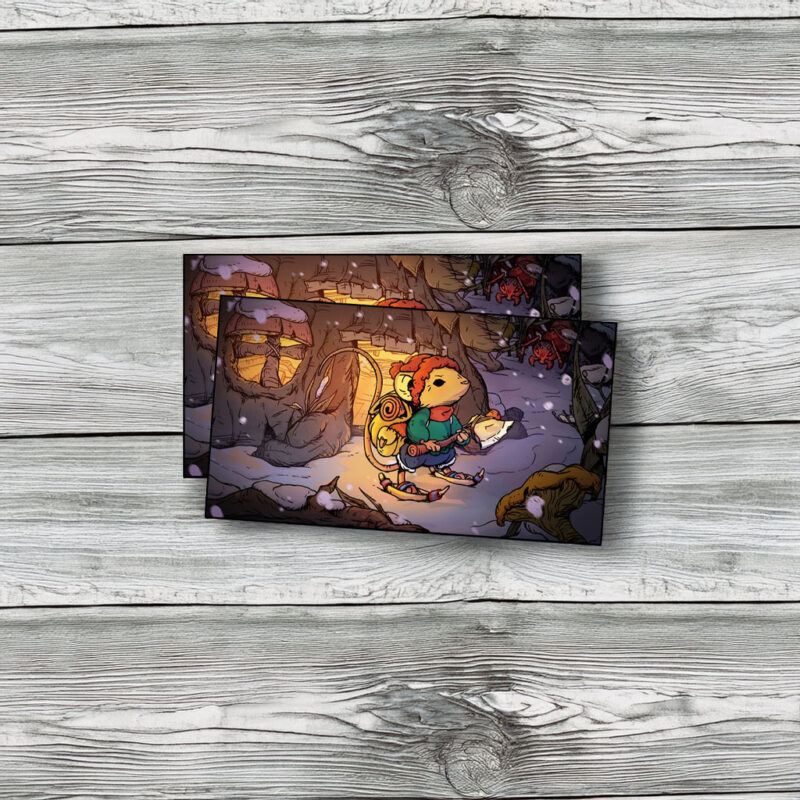 Cute Winter Forest Adventure Storybook Sticker