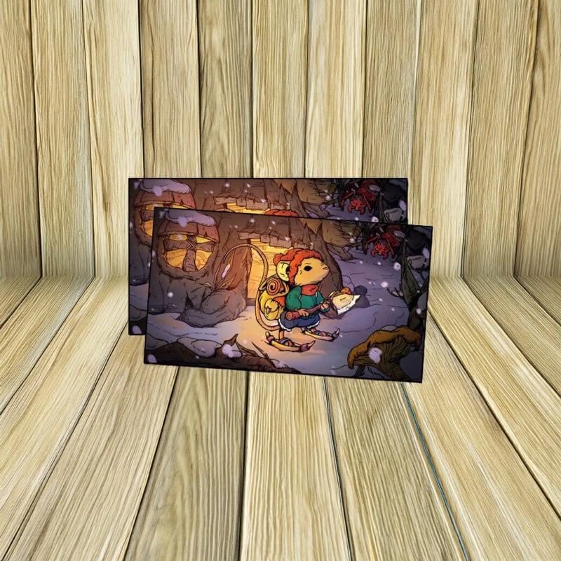 Cute Winter Forest Adventure Storybook Sticker